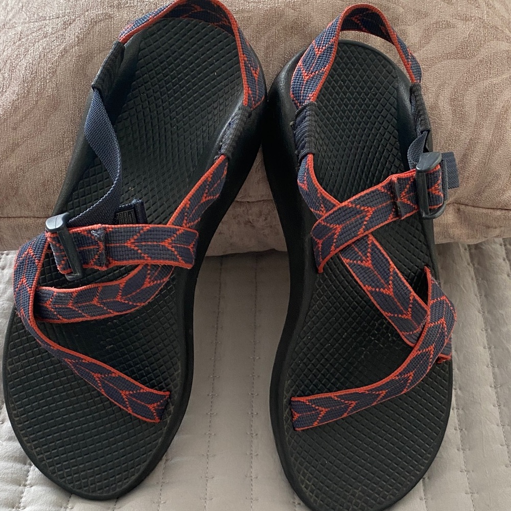 Chaco Black and Red Strappy Sandals